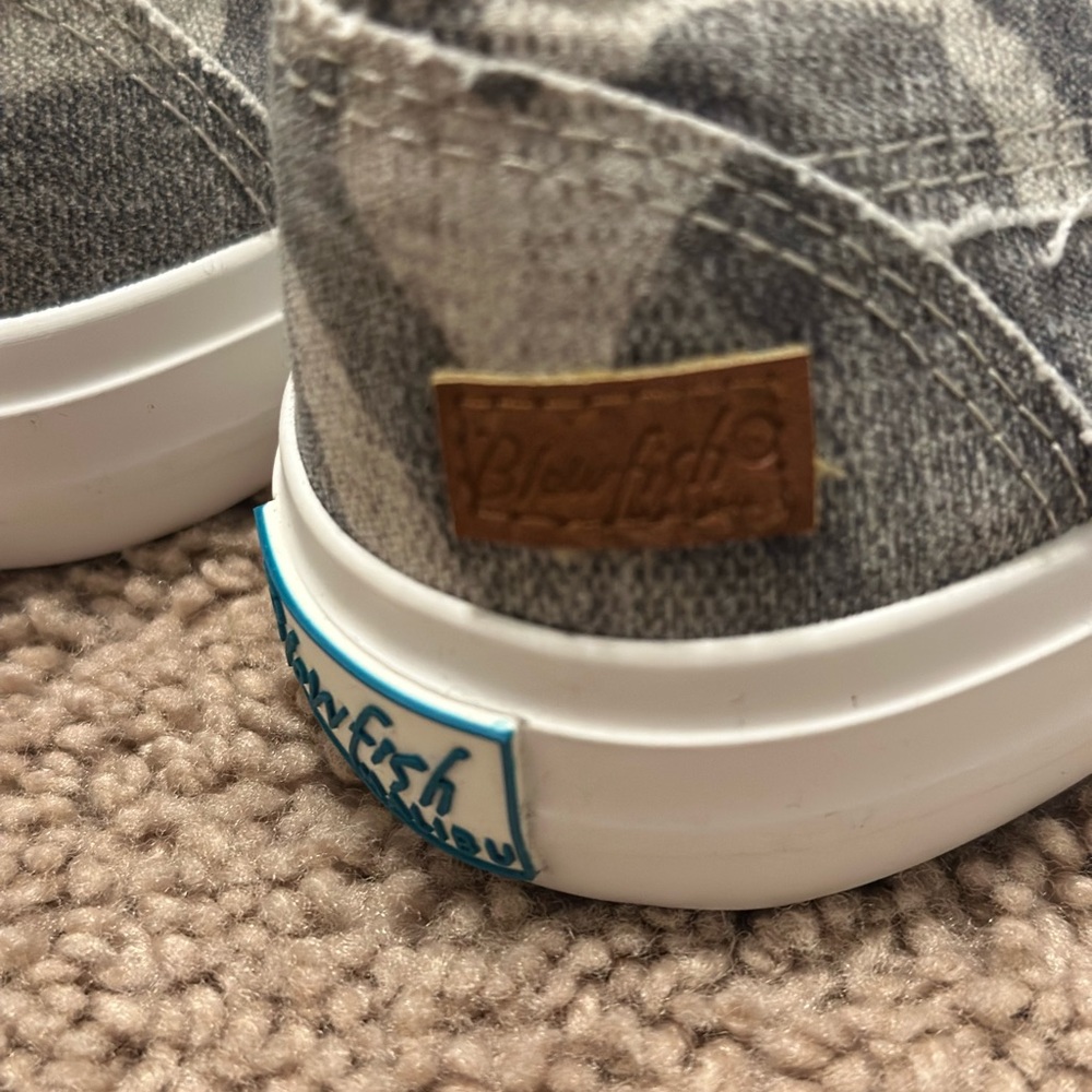 Brand New Blowfish Camo Gray and White Sneakers